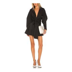 L'Academie Black Wrap Dress